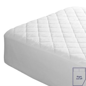 Caravan Luxury Waterproof  Quilted Mattress Protector Right Hand Cut Off