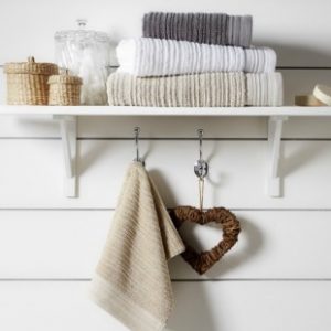 Zen Twisted Rib 100% Pure Combed Cotton Towels 550gsm Linen (Pack of 2)