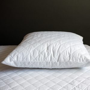 Percale Cotton Quilted Pillow Protector Pair - Zipped Closure
