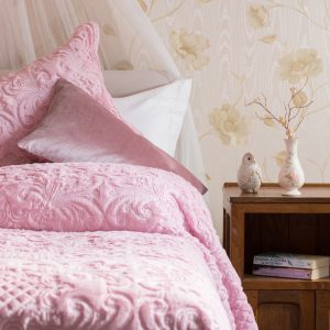 Luxury Plush Sculptured Bedspread and Pillowsham Set Available in 3 Colours