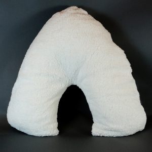 V Shaped Supersoft Teddy Sherpa Fleece Orthopaedic Nursing Pillow Removable Cover