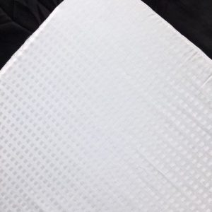 Cot Fitted Sheet White Jacquard Polycotton 120cm x 60cm Pack of 2