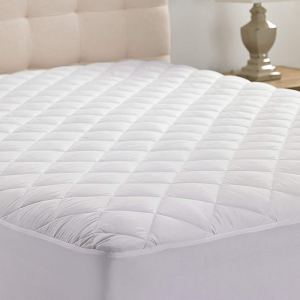 Percale Cotton Quilted Mattress Protector 30cm Deep Skirt