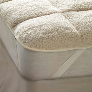 Luxury All-Seasons Reversible Teddy Bear Sherpa Fleece and Microfibre Mattress Enhancer