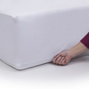 Anti-Allergy 100% Cotton Zipped Mattress Protector Fully Encased Non-Quilted