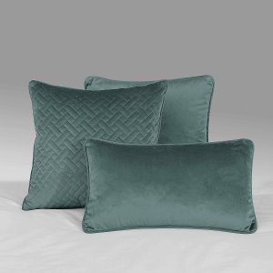 The Better Sleep Company Luxury French Velvet Quilted Boudoir and Square Cushions. Choice of Colours
