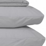 Caravan Cotton Blend Percale King Size Island Bed Fitted Sheet 152x190cms - Grey