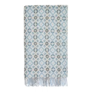 Bronte By Moon Dartmouth Design Shetland Wool Throw Blue