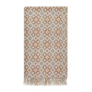 Bronte By Moon Dartmouth Design Shetland Wool Throw - Natural
